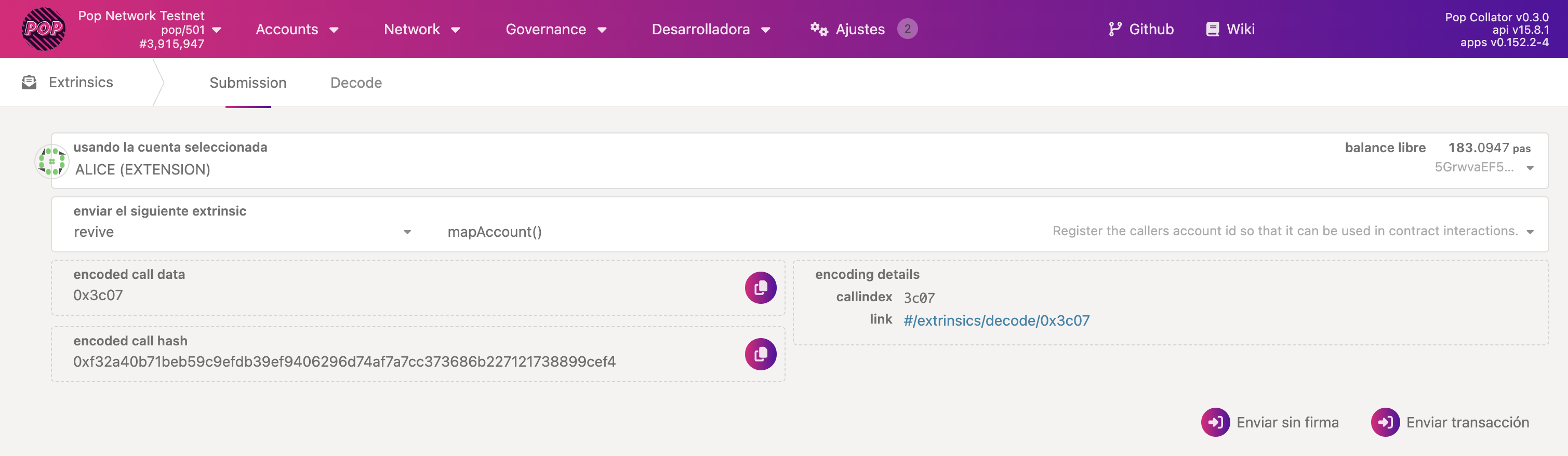 Map Account Polkadot UI